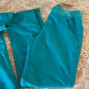 Figs teal size small pants